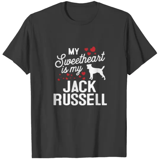 Sweetheart Is My Jack Russell Valentine S Day Dog T-shirt