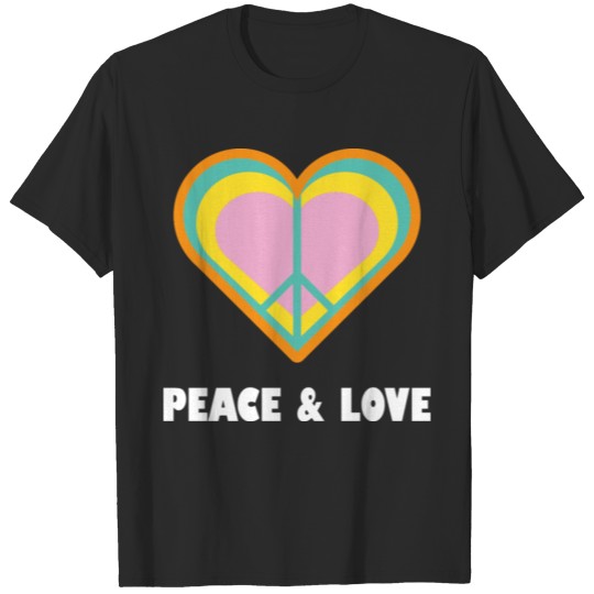 Discover Peace & Love, cute T-shirt