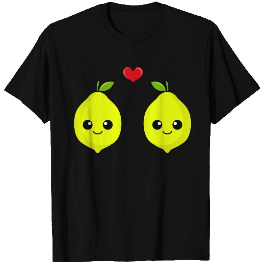 Lemon couple love comic T-shirt