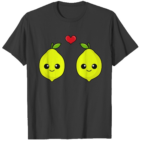 Lemon couple love comic T-shirt
