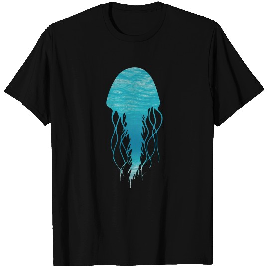 Jellyfish - silhouette underwater world T-shirt