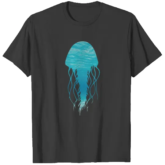 Jellyfish - silhouette underwater world T-shirt