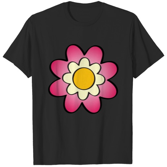 Discover Colorful Cartoon Flower T-shirt