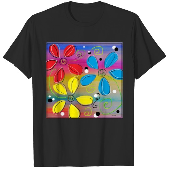 Discover Bright Flowers Intertwined T-shirt