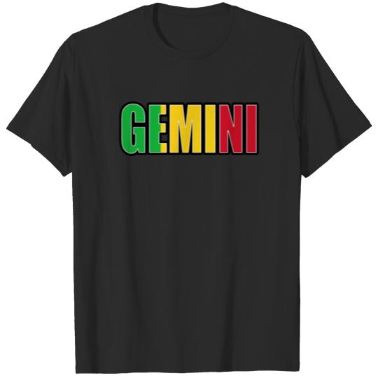 Discover Gemini Malian Horoscope Heritage DNA Flag T-shirt