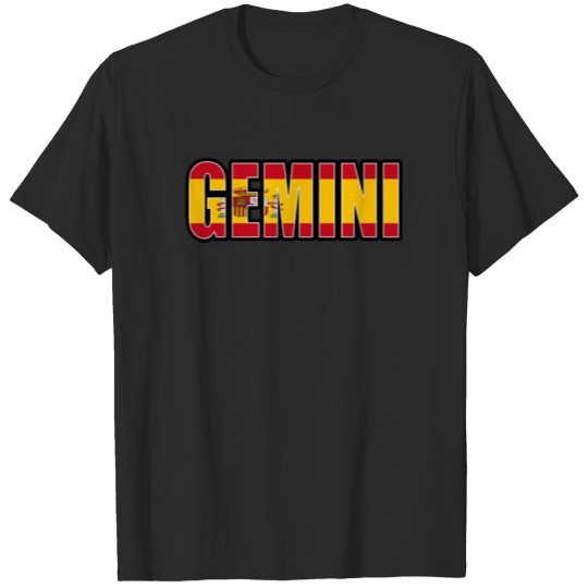 Discover Gemini Spaniard Horoscope Heritage DNA Flag T-shirt