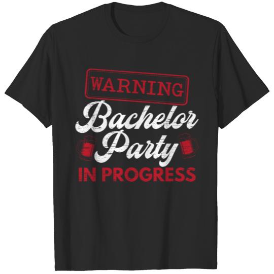Discover Party Bachelor In Progress Groomsquad Groom Squad T-shirt