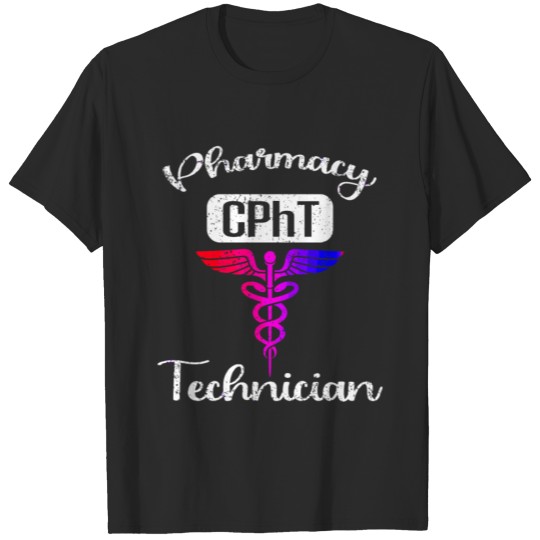 Discover Pharmacy Technician Cpht Tech Caduceus Pharmacist T-shirt