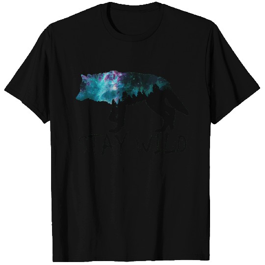 Galaxy Wolf - Stay Wild Alternate T-shirt