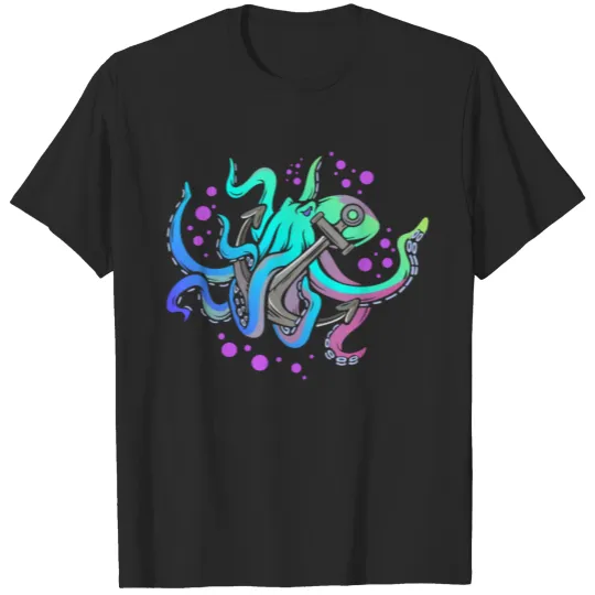 Discover Kraken Anchor Sea Animal Ocean Octopus T-shirt
