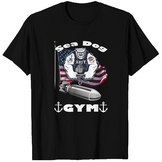 Navy Sea Dog Gym T-shirt