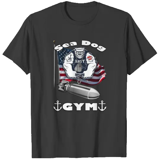 Navy Sea Dog Gym T-shirt