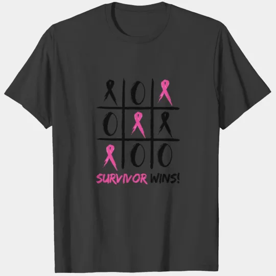 Breast Cancer Survivor Wins Pink Ribbon Cancer Sur T-shirt