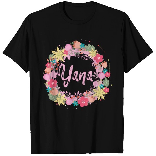 Yana ,flowers,wreath,floral,illustration T-shirt