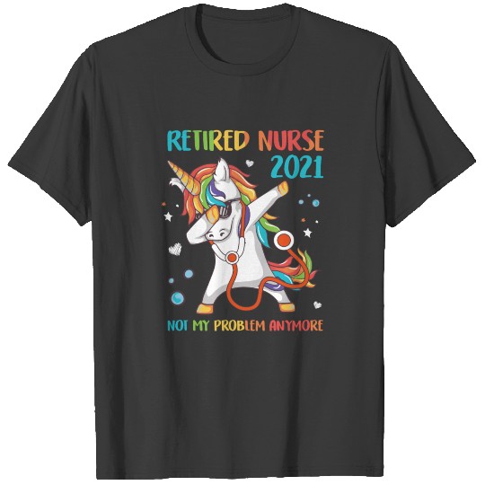 Ph Funny Retired Nurse 2021 Unicorn Costume Retire T-shirt