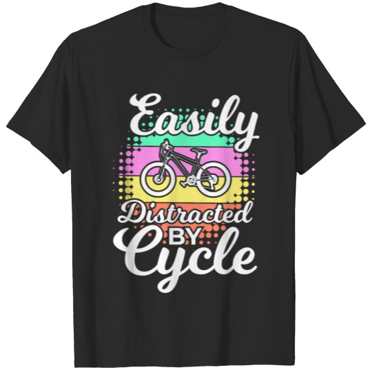 Discover Vintage Easily Distracted By Cycle Funny Cycle T-shirt