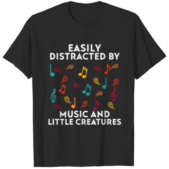 Discover Easily Distracted by Music and Little Creatures T-shirt