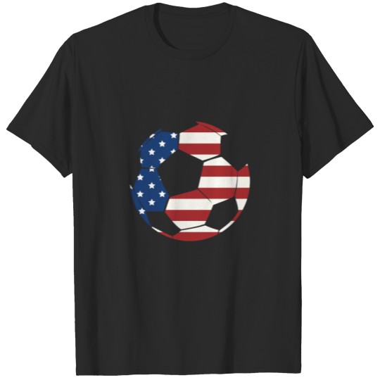 Discover Soccer Football USA American Flag T-shirt