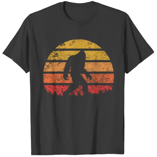Bigfoot Silhouette Retro Pop Art Sasquatch Graphic T-shirt