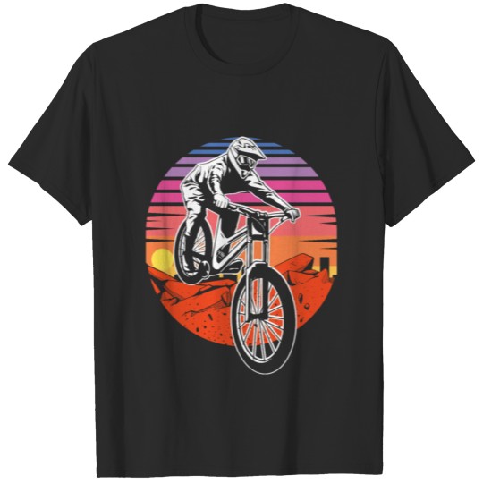 Discover Mountainbike Retro Sunset T-shirt