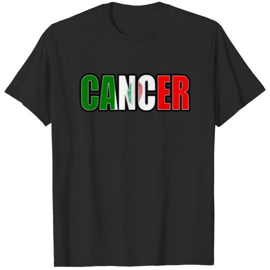 Discover Cancer Italian Horoscope Heritage DNA Flag T-shirt