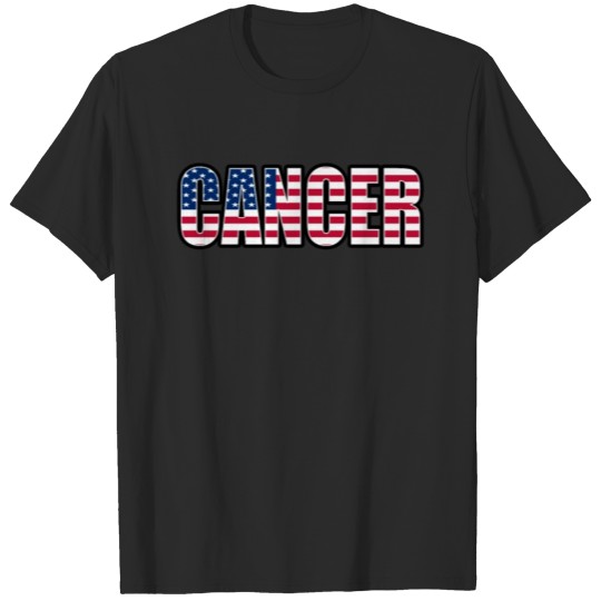 Discover Cancer American Horoscope Heritage DNA Flag T-shirt