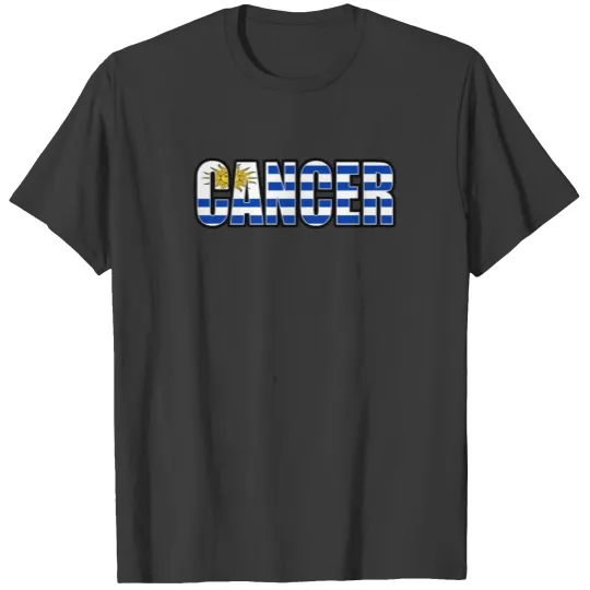 Cancer Uruguayan Horoscope Heritage DNA Flag T-shirt