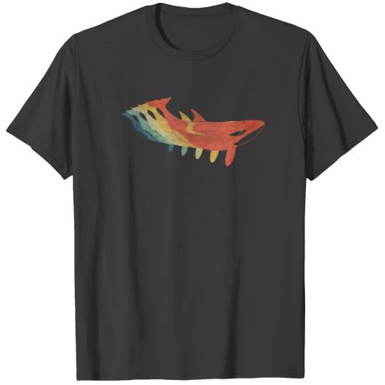 Killer Whale Retro Vintage Color T-shirt