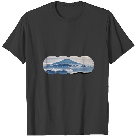 Blue Mountain in Geometrical Shape T-shirt