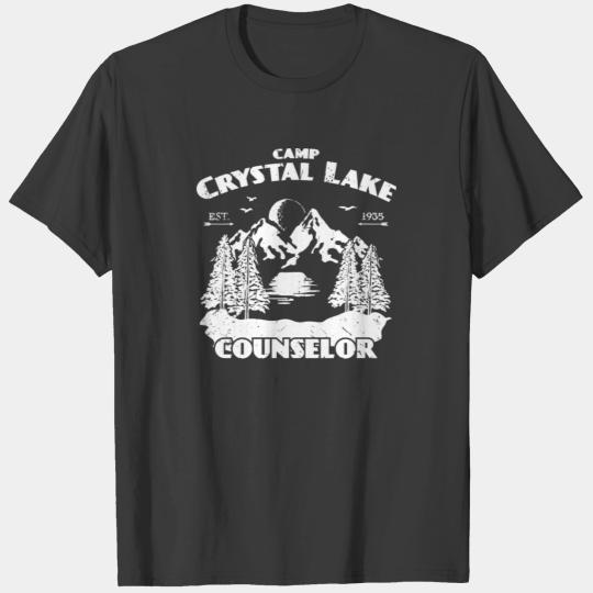 Camping Travel Crystal Lake Counselor Retro Vintag T-shirt