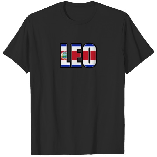Discover Leo Costa Rican Horoscope Heritage DNA Flag T-shirt