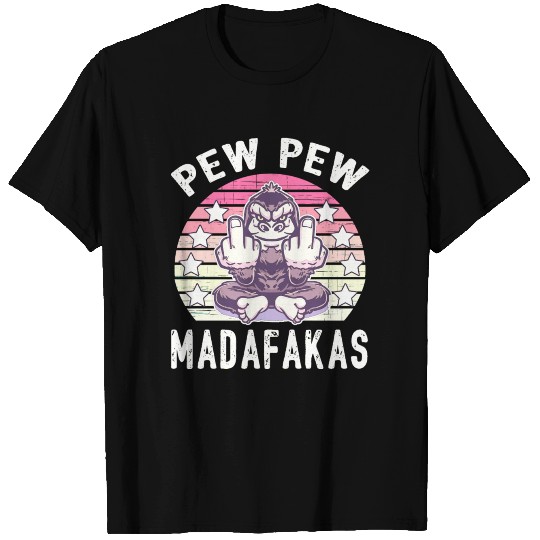 Monkey Pew Pew Madafakas Cool Quote T-shirt