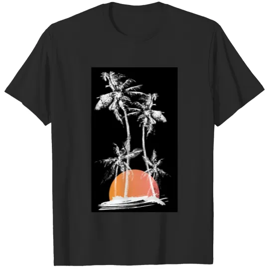 Discover Coconut Tree Summer Nights T-shirt