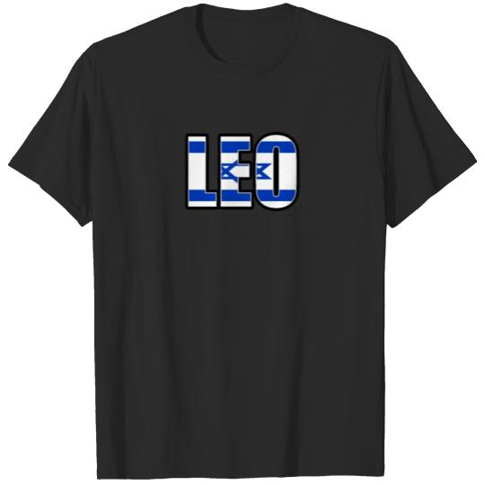Discover Leo Israeli Horoscope Heritage DNA Flag T-shirt