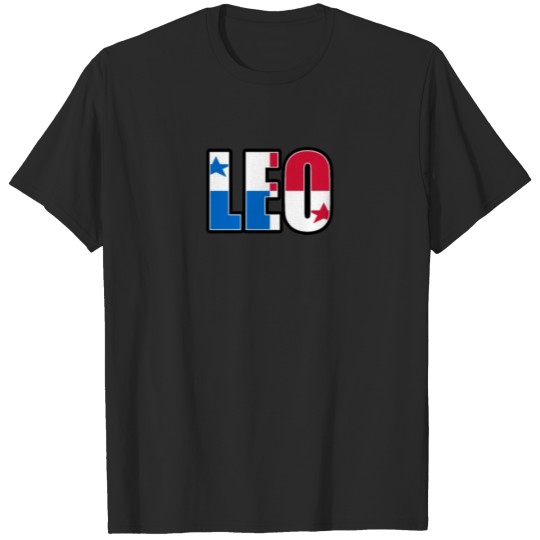 Discover Leo Panamanian Horoscope Heritage DNA Flag T-shirt