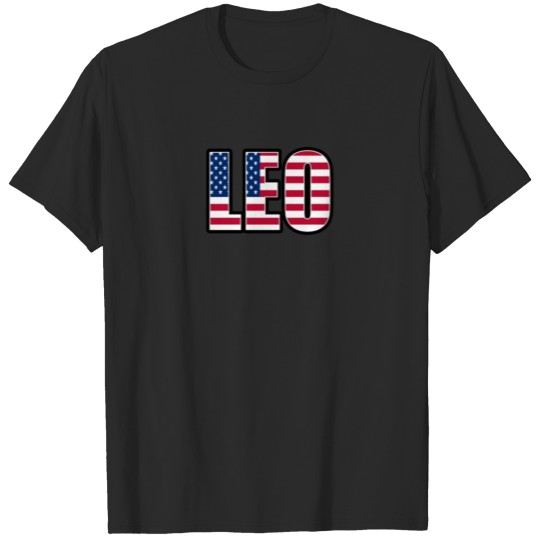 Discover Leo American Horoscope Heritage DNA Flag T-shirt
