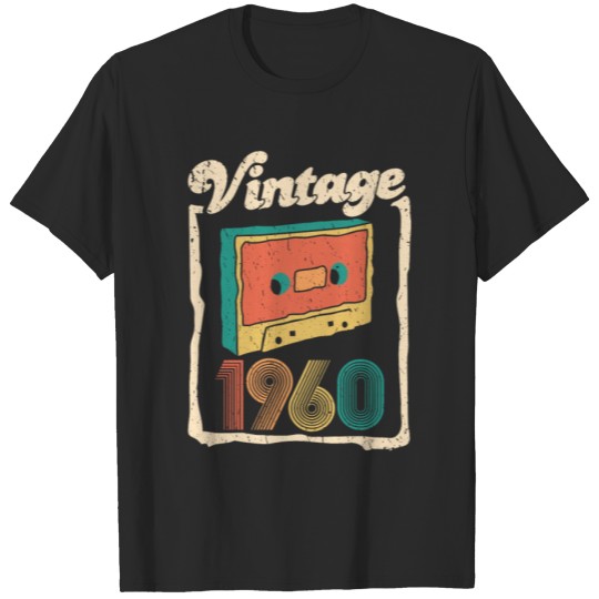 Discover Vintage 1960 62nd 63rd 64th birthday gift men bday T-shirt