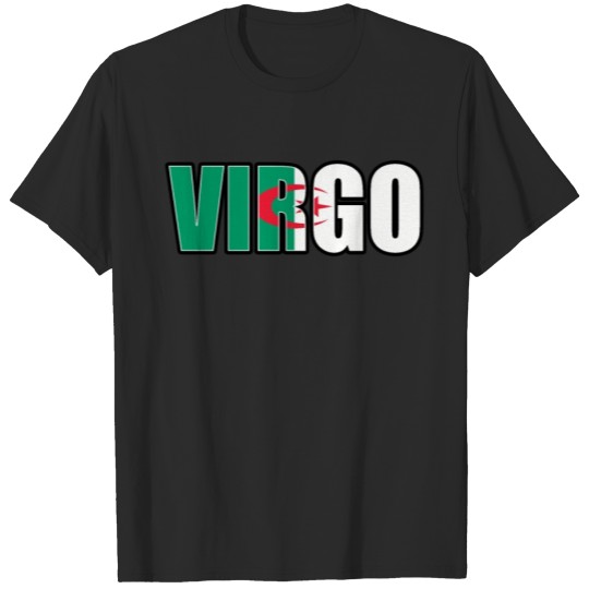 Discover Virgo Algerian Horoscope Heritage DNA Flag T-shirt