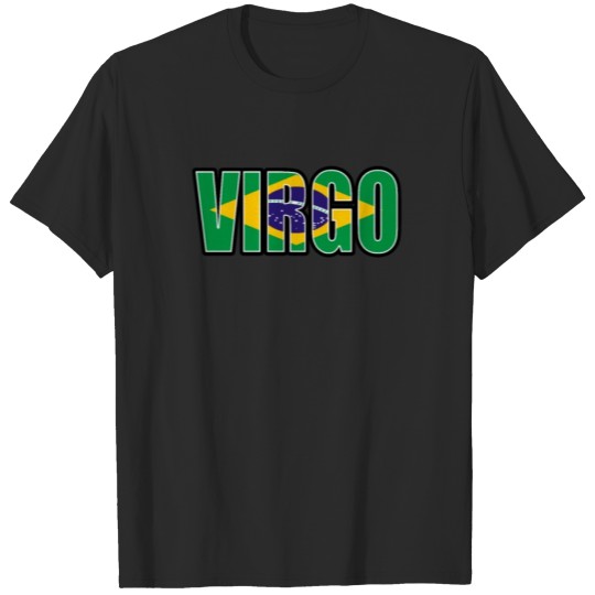 Discover Virgo Brazilian Horoscope Heritage DNA Flag T-shirt