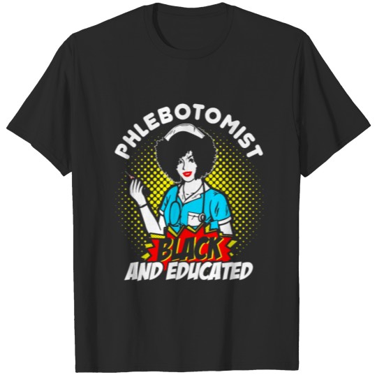 Discover Phlebotomist Inspires Black Phlebotomy Technician T-shirt
