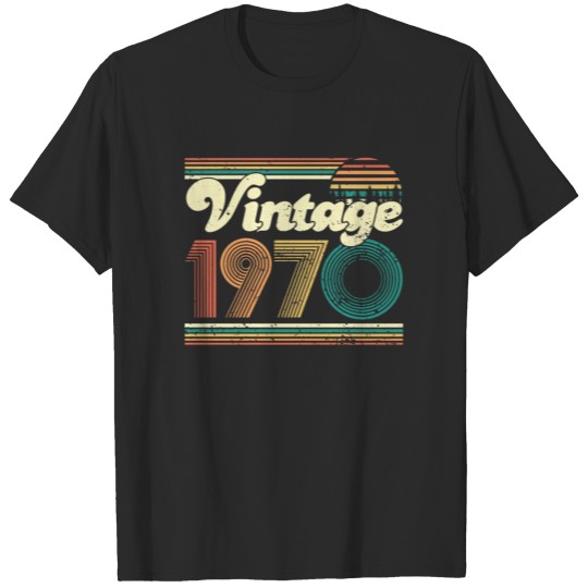 Discover Vintage 1970 52nd 53rd 54th birthday gift men bday T-shirt