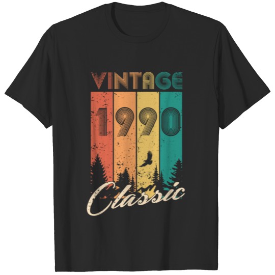Discover Vintage 1990 Birthday Gift men woman Bday Gifts T-shirt