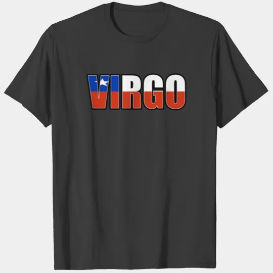 Discover Virgo Chilean Horoscope Heritage DNA Flag T-shirt