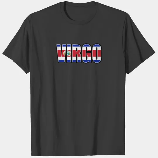 Virgo Costa Rican Horoscope Heritage DNA Flag T-shirt
