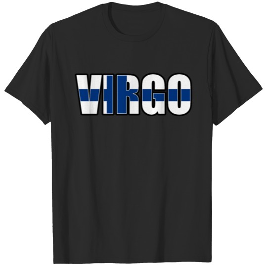 Discover Virgo Findland Horoscope Heritage DNA Flag T-shirt