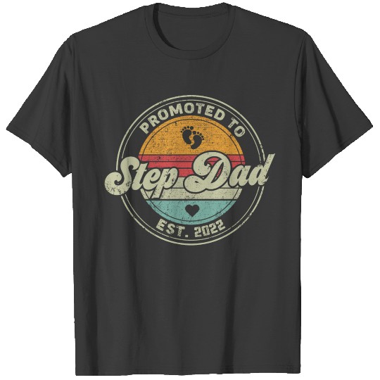 Discover Promoted to Step Dad EST 2022 New First Time Retro T-shirt