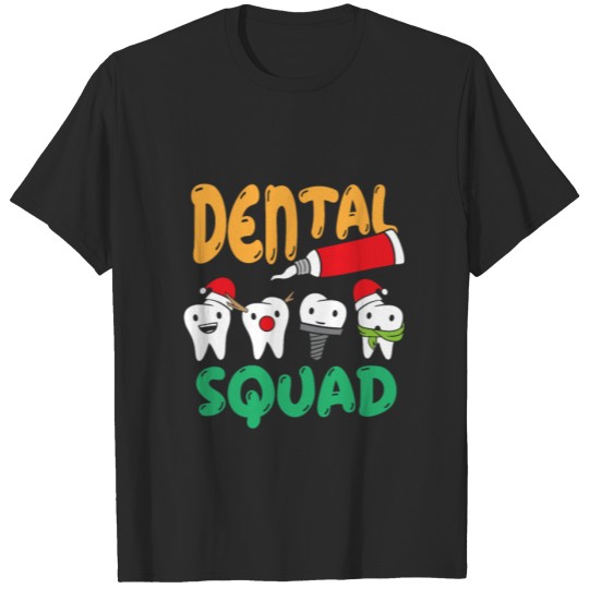 Discover Dental Squad Funny Dentist Christmas Tree T-shirt