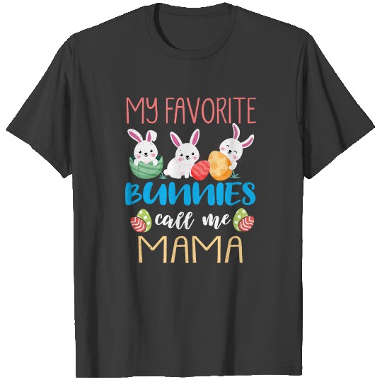 Mama Kawaii Cute Bunny Egg Easter Sunday T-shirt