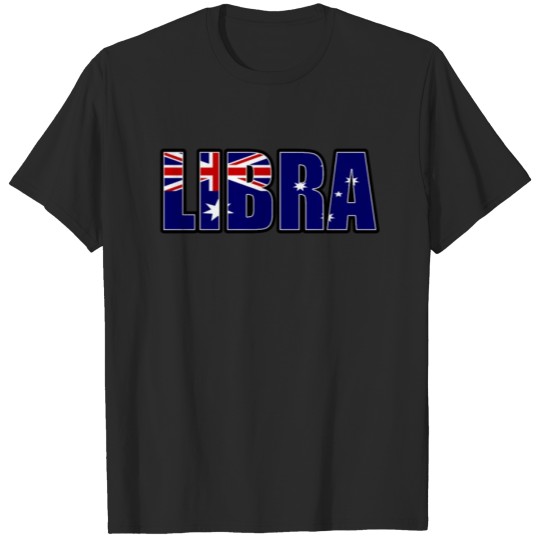 Discover Libra Australian Horoscope Heritage DNA Flag T-shirt