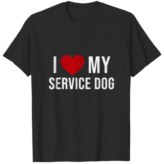 Discover I love my service dog T-shirt